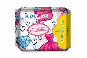 ABC20周年限量版日用輕透薄棉柔表層衛(wèi)生巾8片（含KMS健康配方）-K13