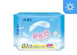 ABC新肌感日用0.1cm輕透薄衛(wèi)生巾KX13