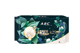 ABC絲享棉超長(zhǎng)夜用極薄棉柔表層衛(wèi)生巾4片